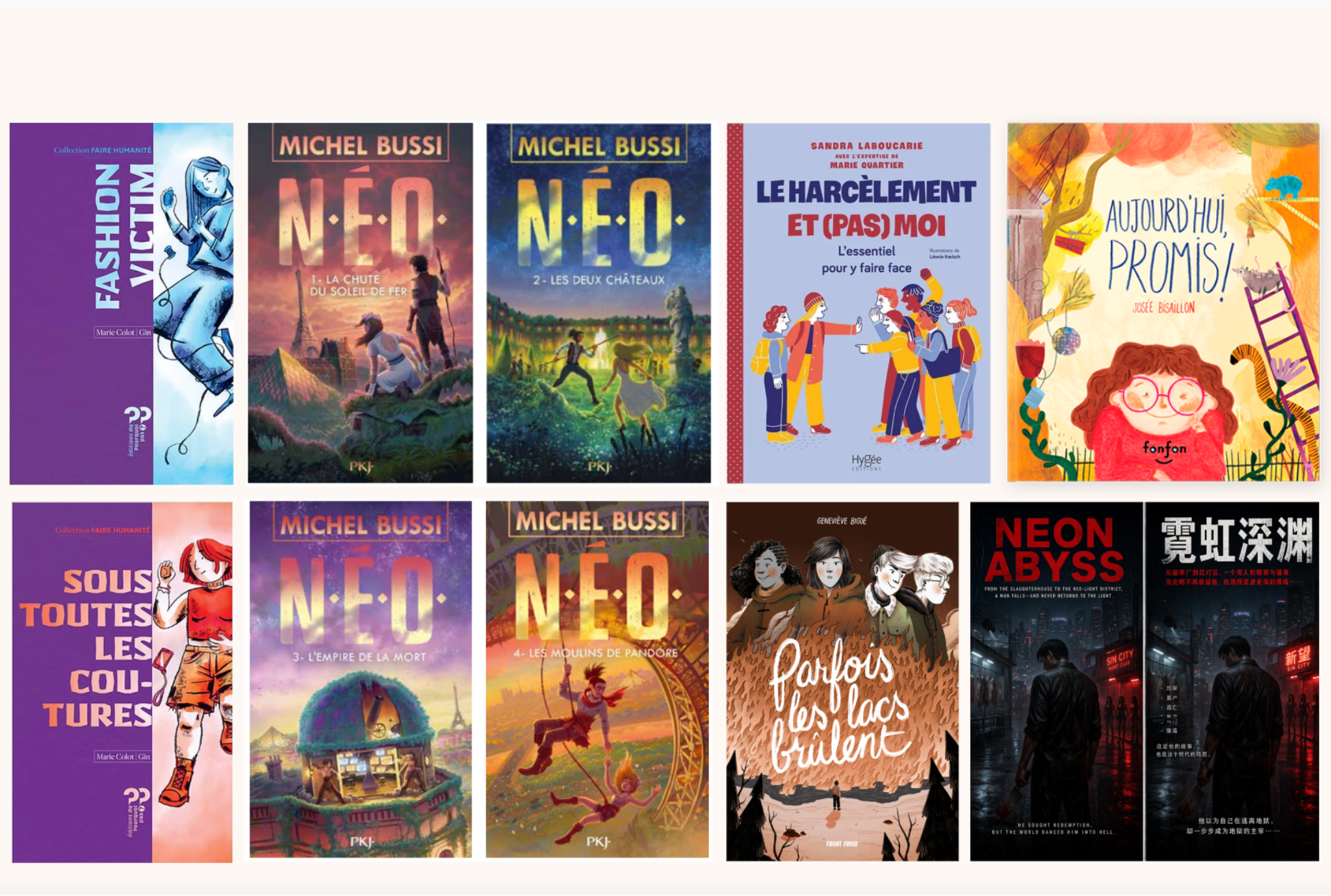 Selected titles collage